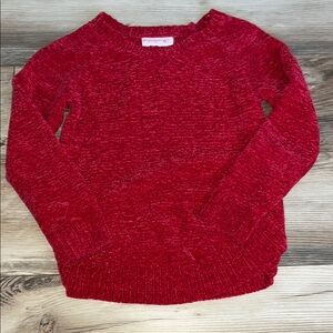Long Sleeve Crew Neck Chenille Pullover Sweater size 10/12